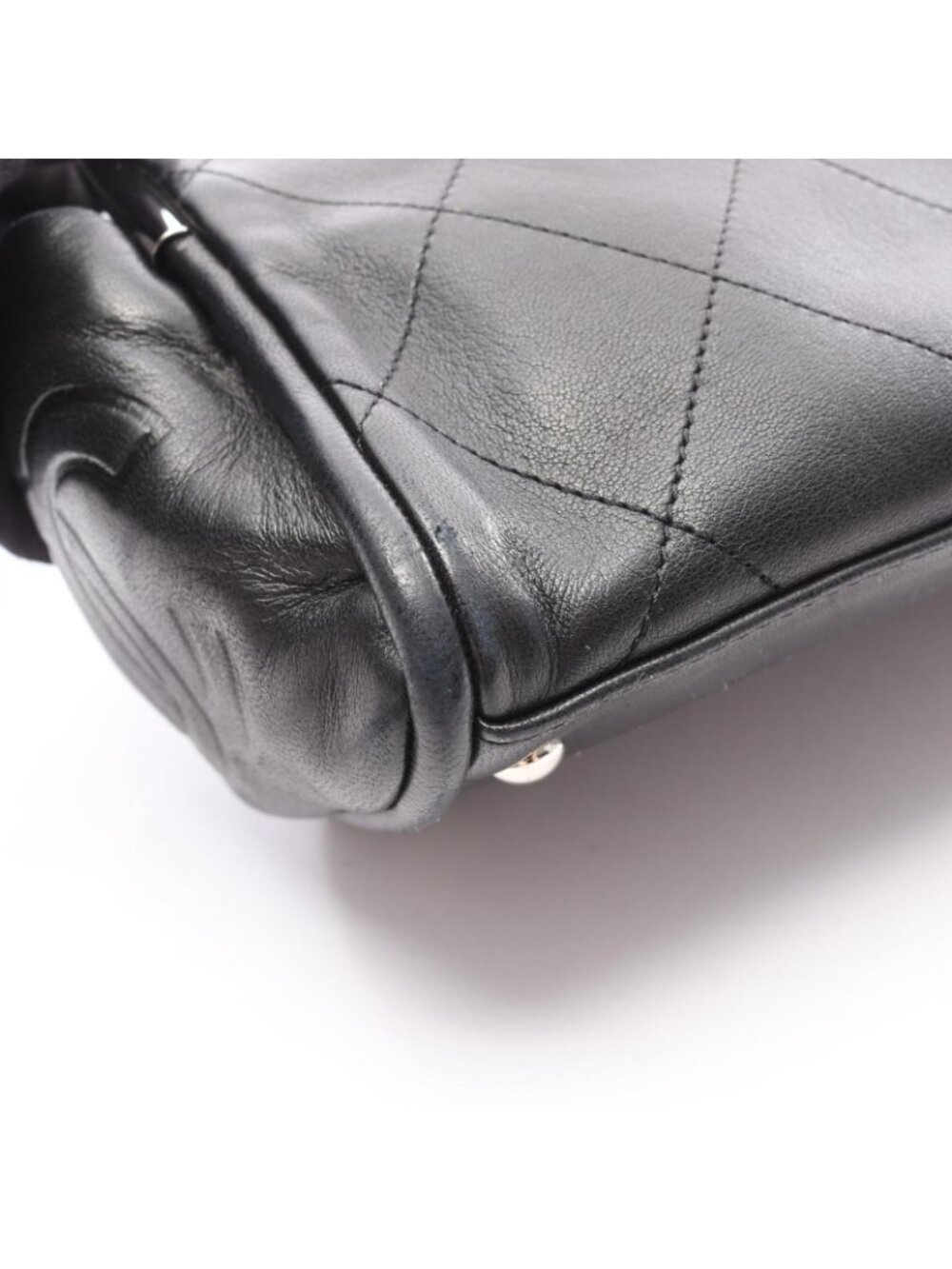 Chanel Handbag Quilted Black Lambskin Coco Charm - Picture 12 of 12